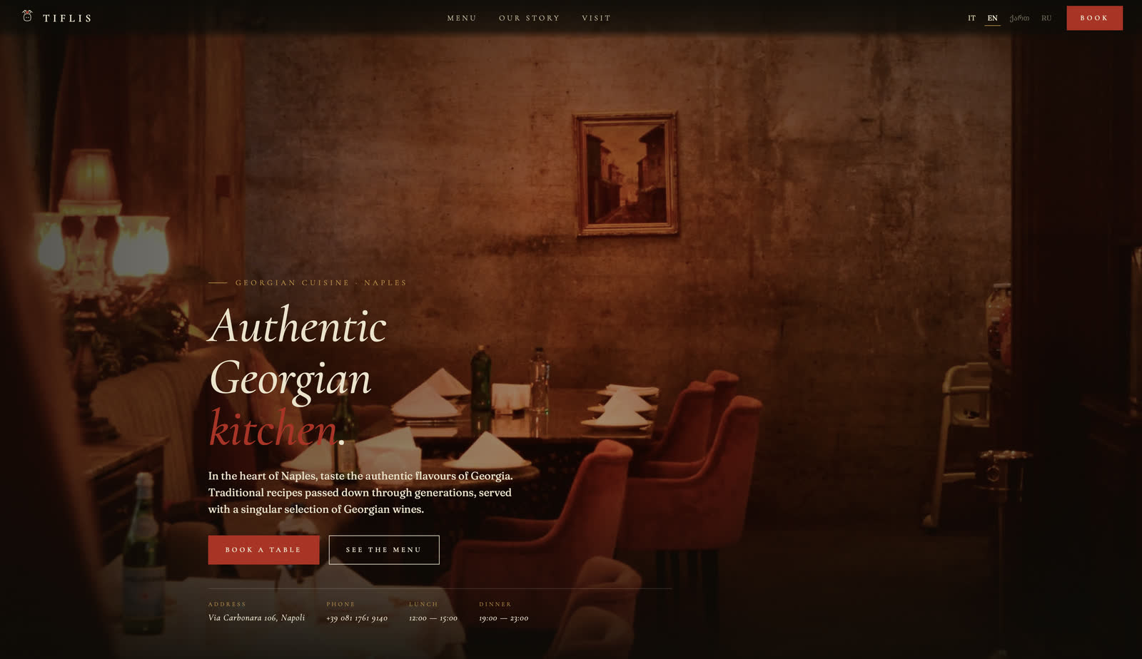 Tiflis Ristorante — Georgian restaurant in Naples